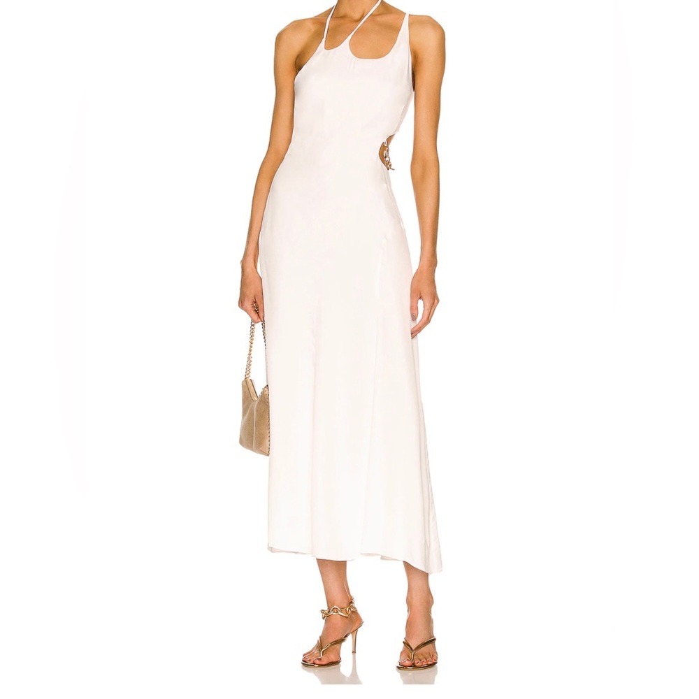 NWT Jonathan Simkhai White Morena Midi Dress